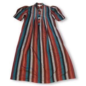 Vintage 60s Page Boy Dallas Multicolor Stripe Dress